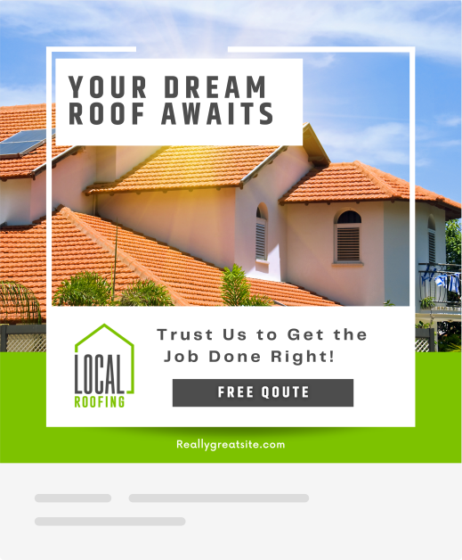 Roofing marketing awareness ad example 3