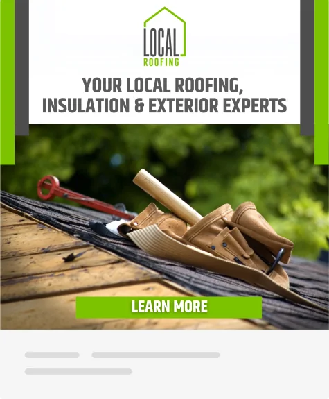 Roofing Marketing Funnel Ad Example by ADHOME Marketing